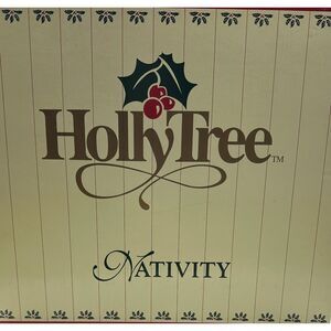 5 piece porcelain nativity scene by Holly Tree